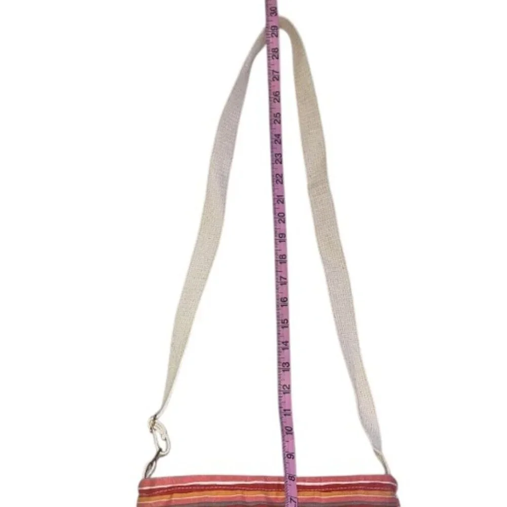 Cloverfields Signed Striped Crossbody Bag